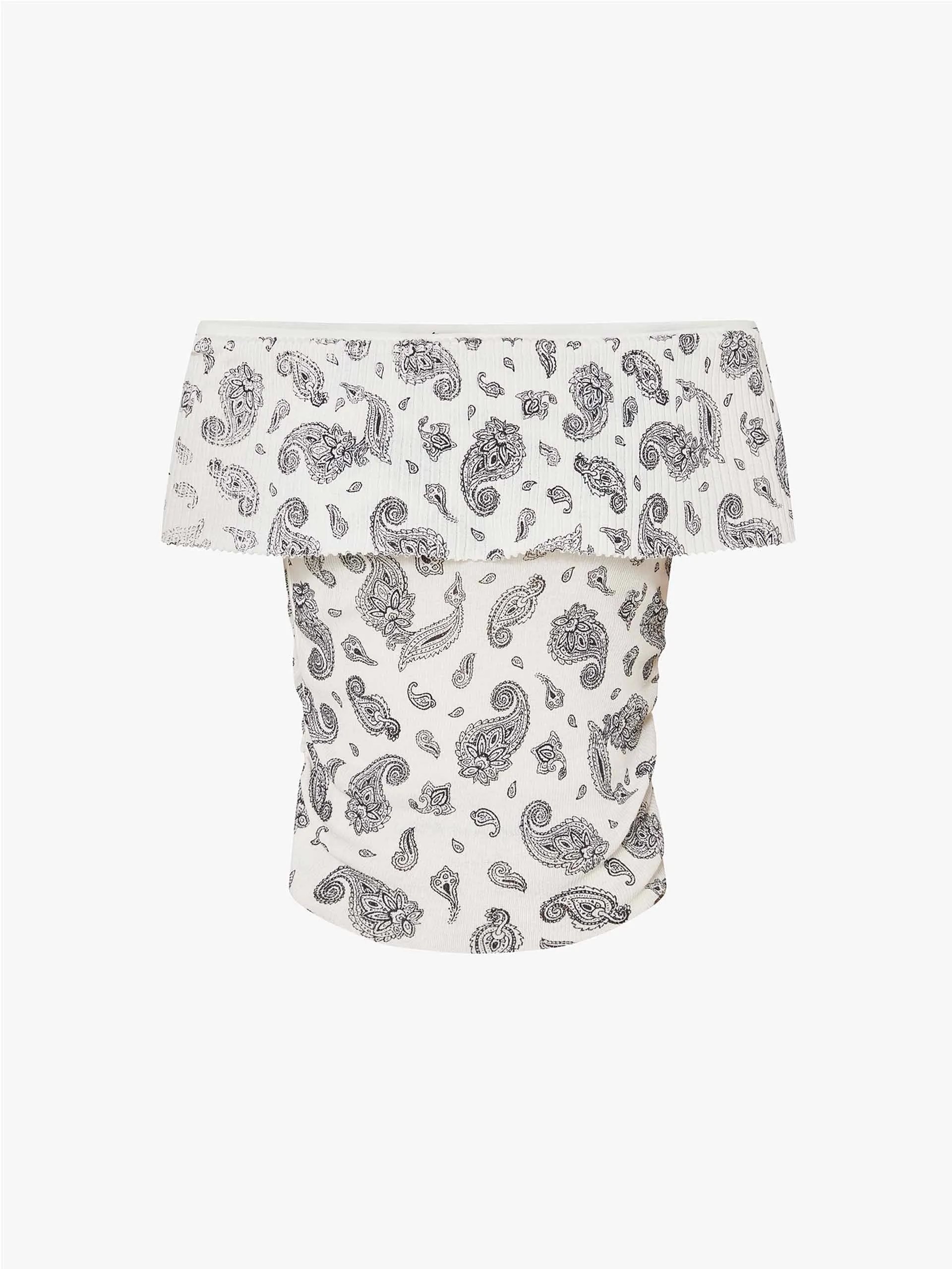 Stretchy Paisley Print Top