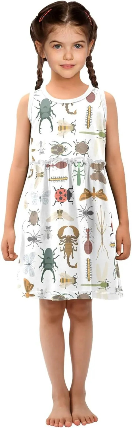 Summer Girl Dress Casual Dress Sleeveless Toddler Outfits Clothes