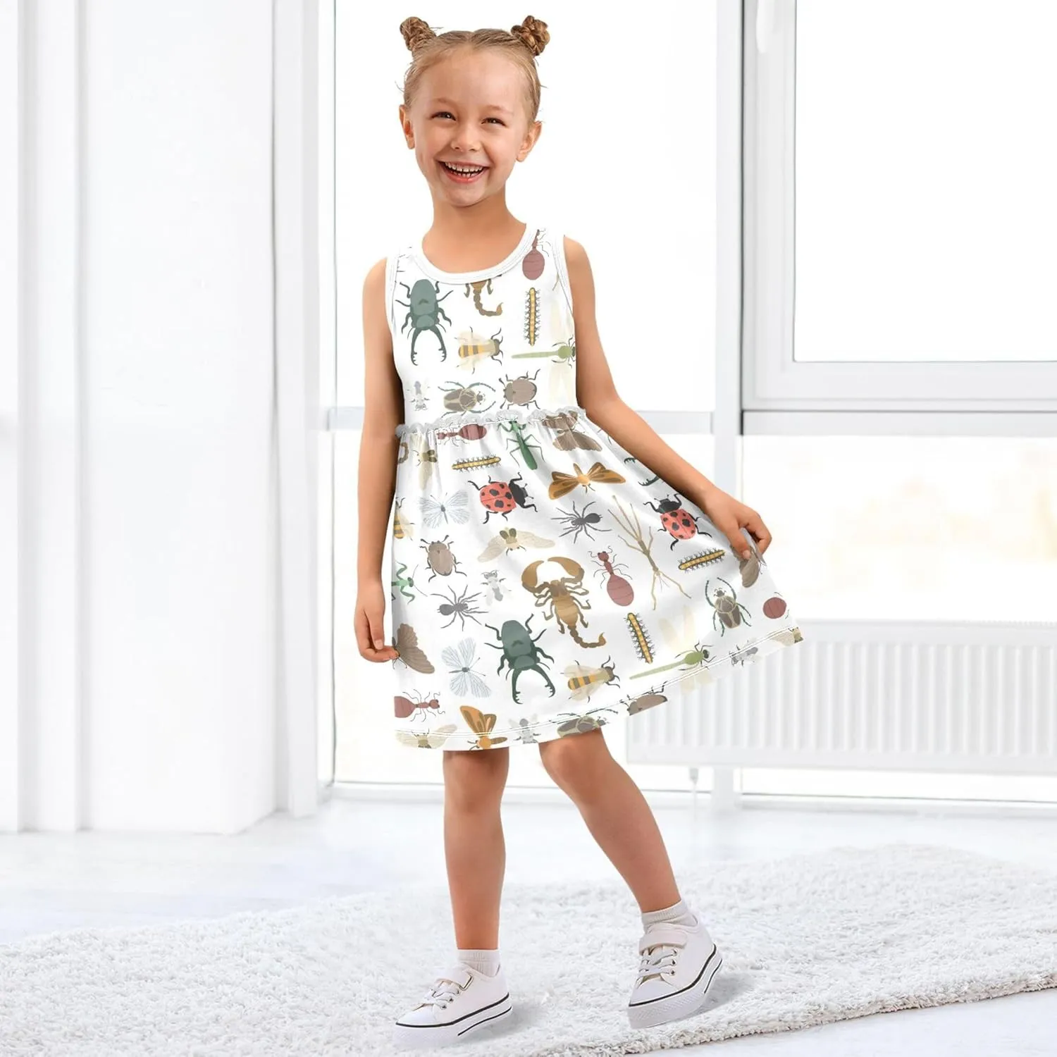 Summer Girl Dress Casual Dress Sleeveless Toddler Outfits Clothes