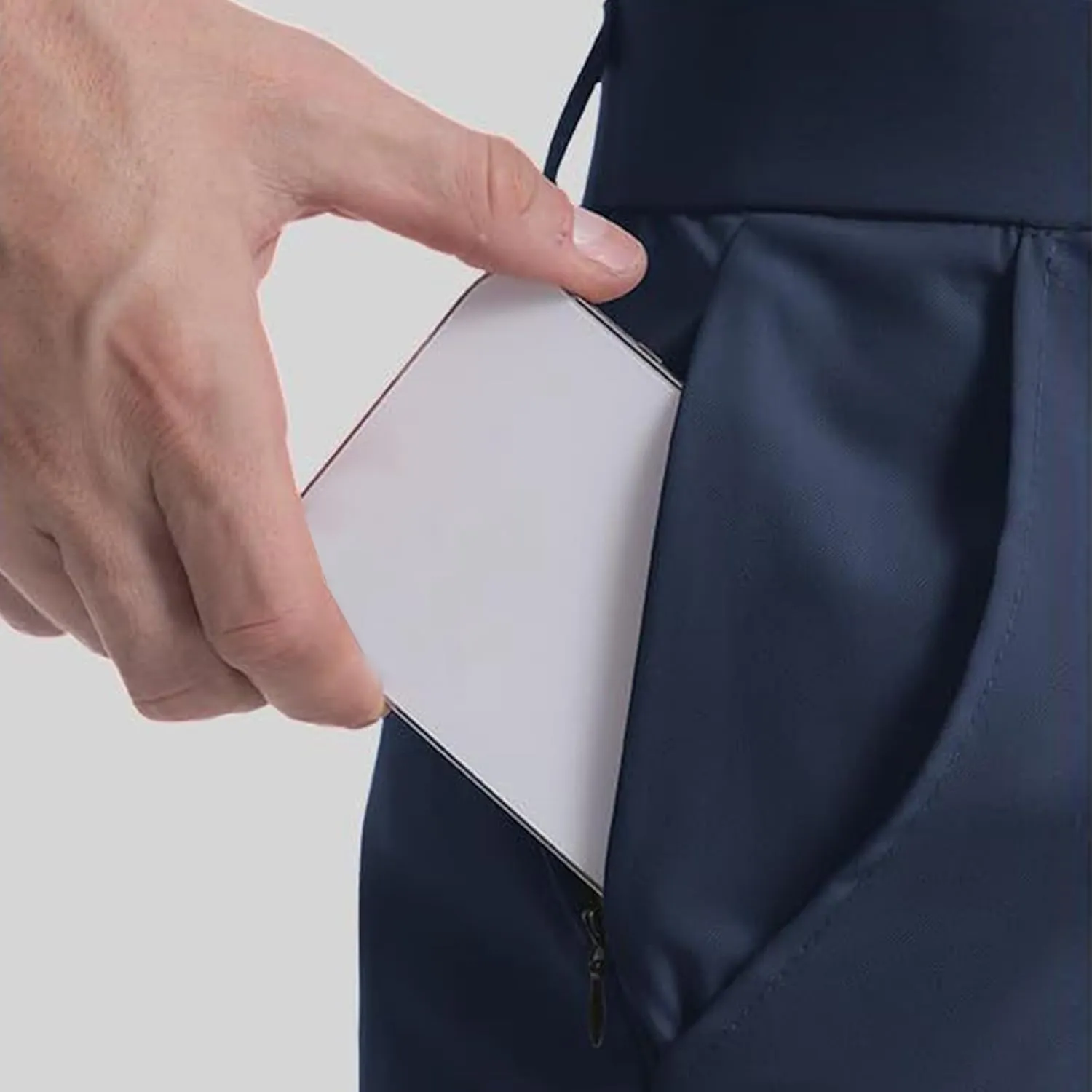 Summer Pants for Men Solid Color Elastic Waist Pocket Button Slim Leg Breathable Loose Summer Trendy Trousers