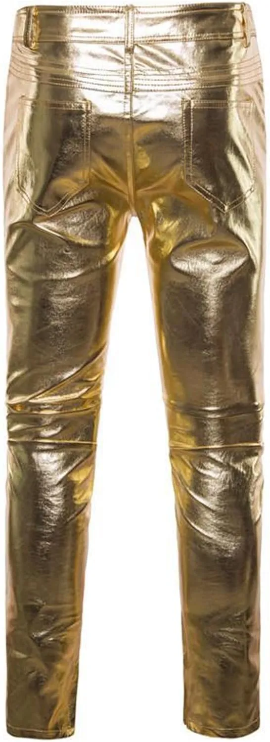 Summer Pants for Men Solid Color Leather Pocket Legs Button Zipper Breathable Loose Summer Trendy Trousers