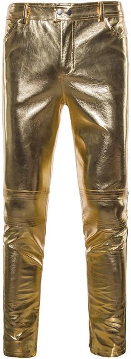 Summer Pants for Men Solid Color Leather Pocket Legs Button Zipper Breathable Loose Summer Trendy Trousers
