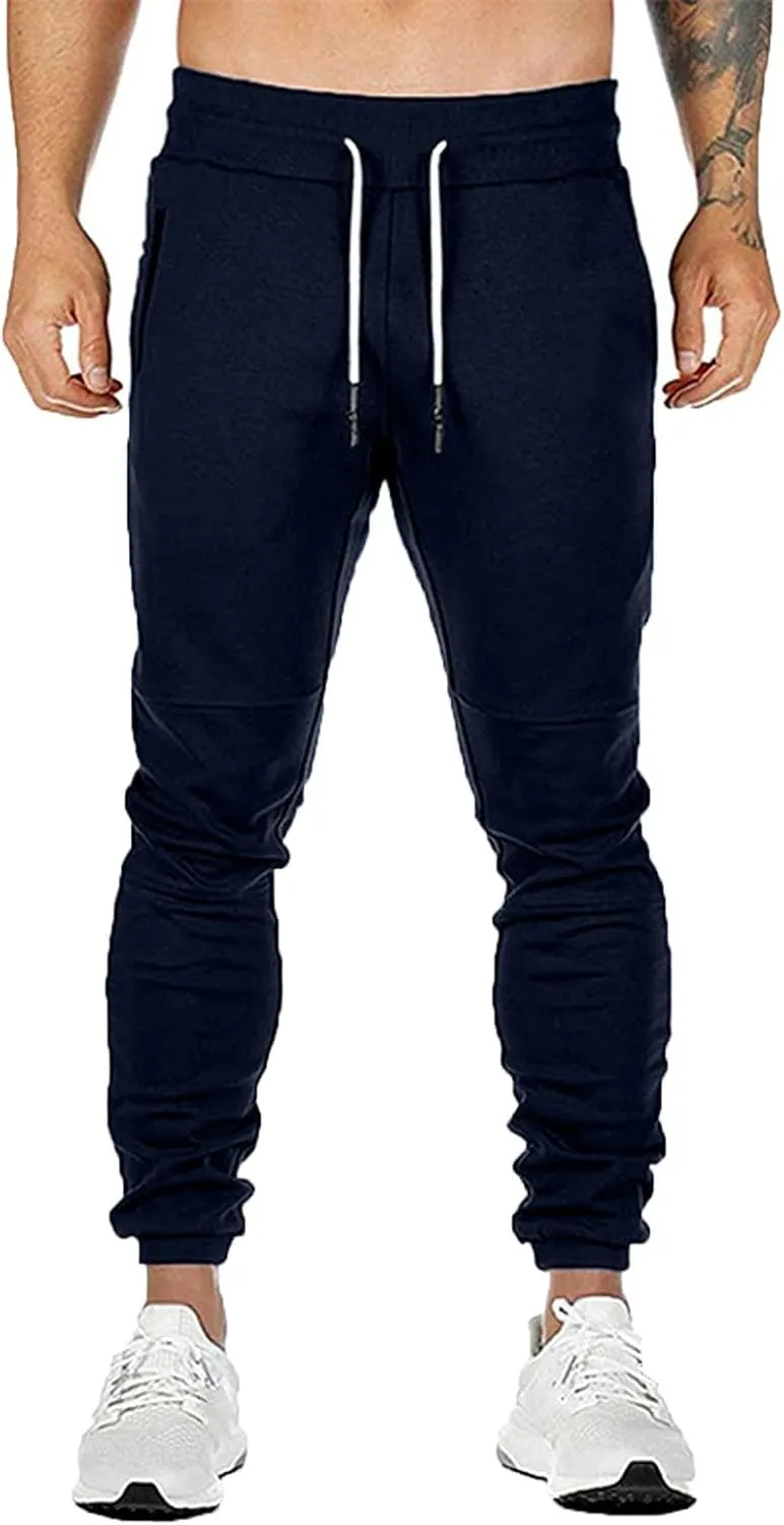 Sweatpants for Men Summer Drawstring Elastic Waist Fit Pockets Breathable Loose Summer Comfy Fashion Joggers