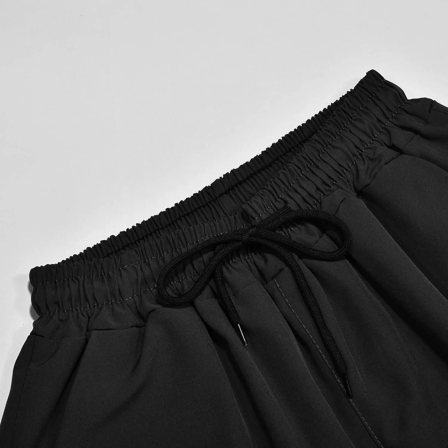 Sweatpants for Men Wide Leg Summer Drawstring Elastic Waist Pockets Breathable Athletic Summer Fresh Running Trousers