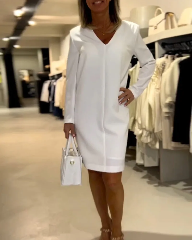 TastyHottie - Long sleeve Knee Length Shift dress