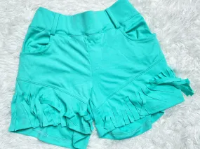 Turquoise  Fringe Shorts