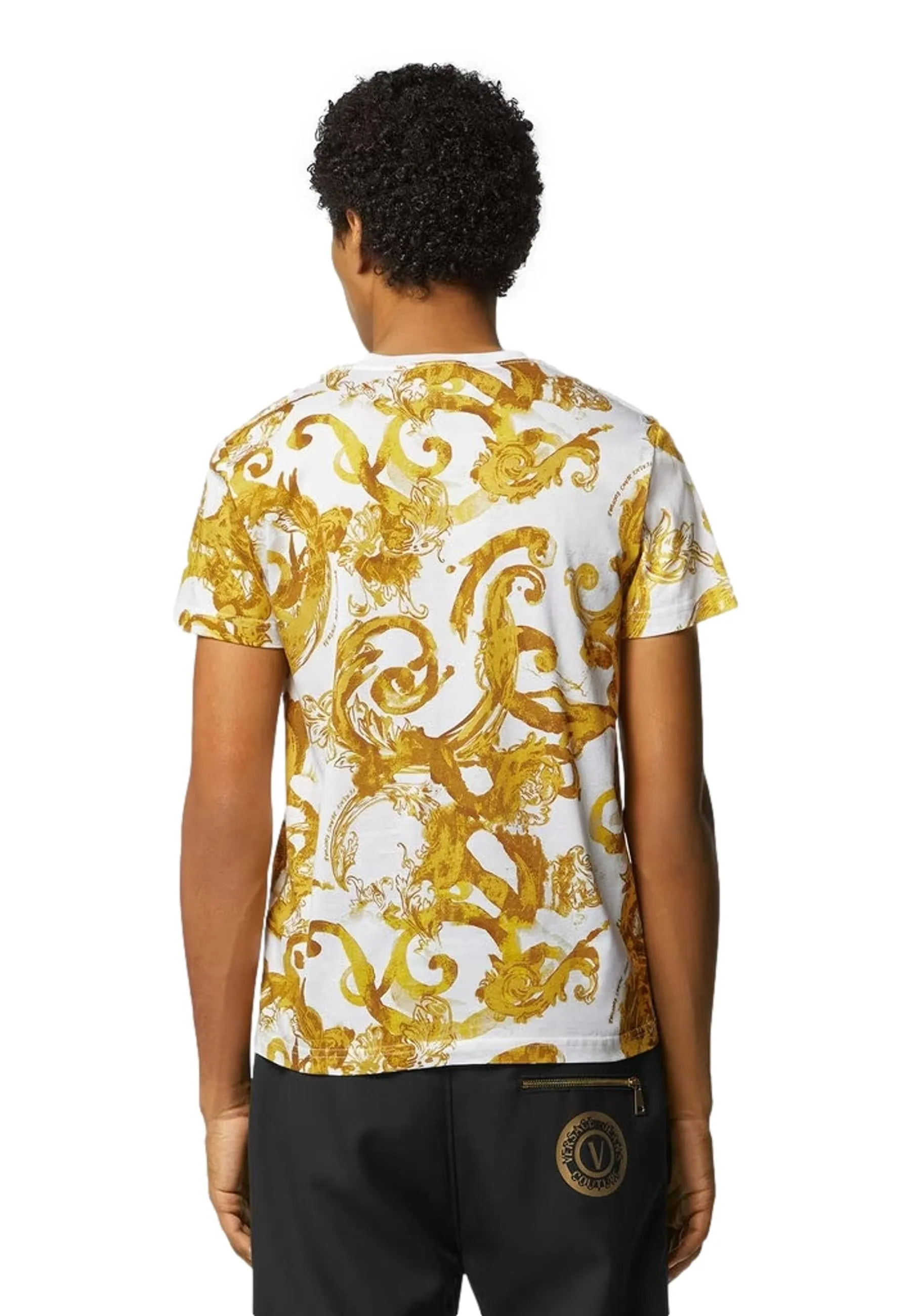 Versace Jeans Couture Baroque All-Over Print White T-Shirt-