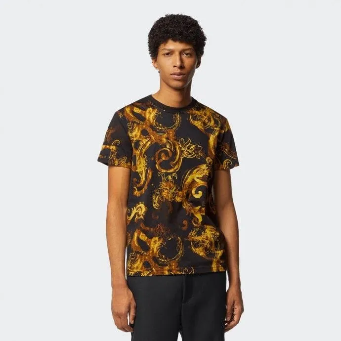 Versace Jeans Couture Black Baroque Print T-Shirt-