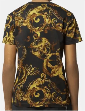 Versace Jeans Couture Black Baroque Print T-Shirt-