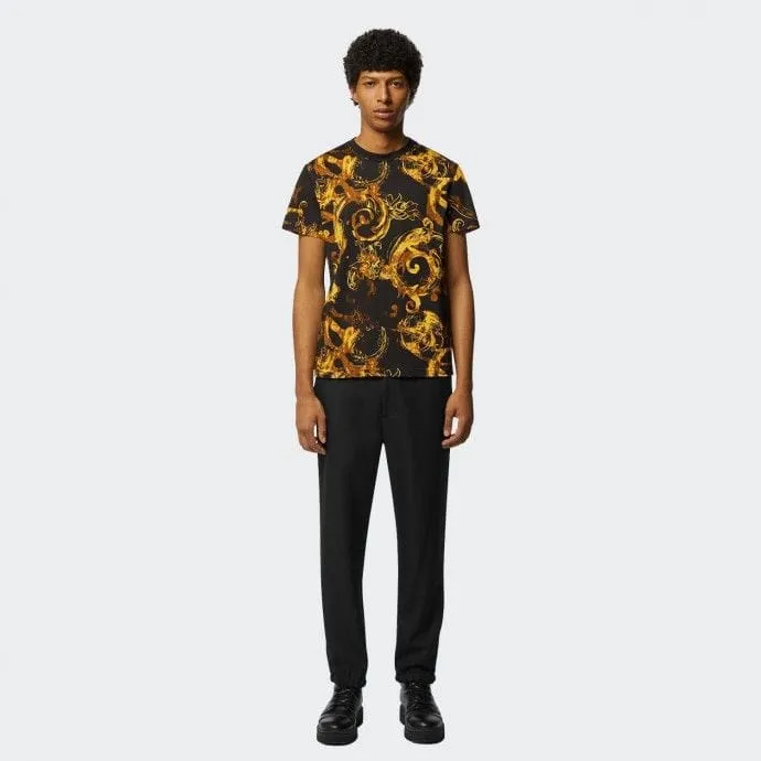 Versace Jeans Couture Black Baroque Print T-Shirt-