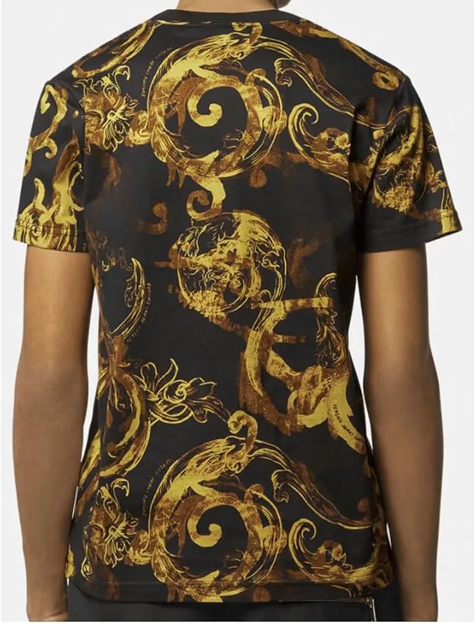 Versace Jeans Couture Black Baroque Print T-Shirt-
