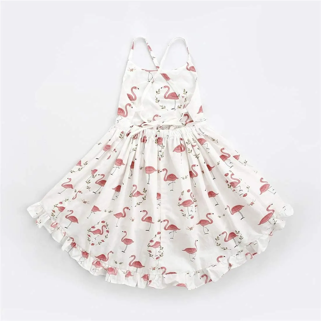 Vintage Floral Girls Dress Summer Casual Cotton Baby Dress