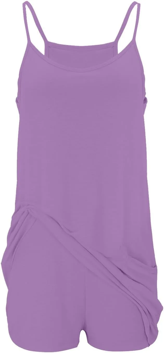 Women Summer Mini Romper Dress Workout Tennis Active Sports Athletic Outfits Built in Shorts 2025 Trendy Vacation Dresses