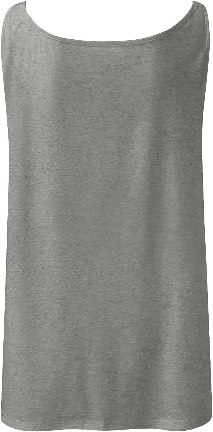 Women's Tank Tops Summer Fashion Half Zipper V Neck Sleeveless Blouses Casual Solid Loose Elegant Swing Beach Shirts
